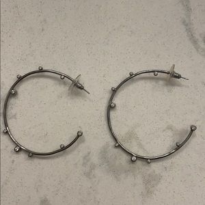 Kendra Scott Gunmetal Hoop Earrings